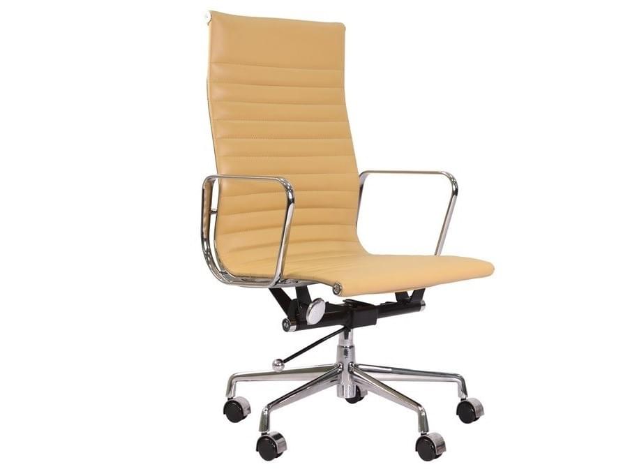 Eames Style EA119 High Back Thin Pad Camel Chair